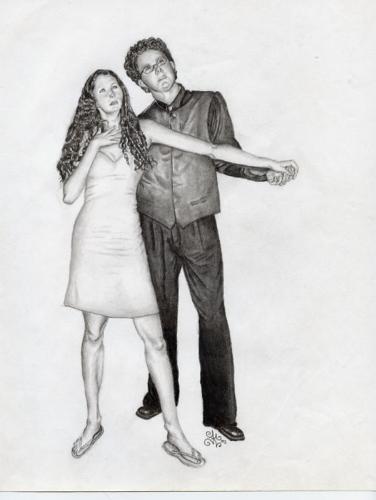 A drawing I did of My best friend and me - I drew this image back in high school for my portfolio for college. I adore the girl in that picture....she is one of the most incredible people I have ever met and I love her with all my heart and soul.