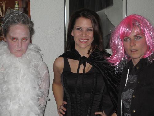 the death squad - This is katie, myself and mandy at the *jes* and katie halloween bashorama 2006.  i'm the white witch from the chronicles of narnia, mandy is batgirl, and katie is an 80s rocker.