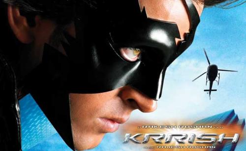 Krrish poster - Bollywood poster for the movie Krrish. The 3rd best movie of the year 2006 in Bollywood.