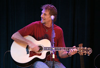 Kenny Loggins -  Kenny Loggins (born Kenneth Clark Loggins on January 7, 1948) is an American singer and songwriter.  Loggins was born in Everett, Washington. The early 70s found him in the band 'Gator Creek' with Mike Deasy. An early version of 'Danny's Song' (later recorded by Loggins and Messina) was included on this effort on Mercury Records. Two covers are featured as well, Jackson Browne's 'These Days' and 'Don't Try to Lay no Boogie Woogie on the King of Rock and Roll' which was made famous by Long John Baldry.  Loggins continued his career in the 1970s, and after catching the attention of fellow singer-songwriter Jim Messina, the two began a duo career under Loggins and Messina that would last until 1976. In 1977, Loggins went on to produce his first solo album, Celebrate Me Home, which included the hit 'I Believe In Love'. Nightwatch, a popular album released in 1978, included the hit 'Whenever I Call You Friend', a duet with Stevie Nicks of Fleetwood Mac. He followed this in 1979 with Keep The Fire, which included hits 'This Is It' which would be sampled by hip hop rapper Papoose for his 2005 track Cherrades.  Loggins also wrote the song 'What a Fool Believes' with Michael McDonald of the Doobie Brothers. Furthermore, he penned 'Danny's Song' and 'A Love Song' for Anne Murray in the early 70's.  Over the next decade, Loggins recorded many hit songs for movie soundtracks. This began with 'I'm Alright' from Caddyshack. Hits followed with 'Footloose' from the soundtrack of the same name, 'Meet Me Halfway' from Over the Top, and 'Danger Zone' and 'Playin' With The Boys', from Top Gun. He also performed as a member of USA for Africa on the famine-relief fundraising single We Are The World.  In the 1990s, Loggins continued his album career, including the popular 1994 children's album, Return to Pooh Corner, which included the title single, a reworking of 'House at Pooh Corner', his top 40 hit from 1969 with an added verse and backing vocals by Amy Grant. Some people criticized Loggins for changing the song, but it was well received by the public. Loggins also produced a song called 'Forever', which would become an internationally recognized piece, translated into several languages. With the Sherman Brothers he also eventually wrote and then solo performed 'Your Heart Will Lead You Home,' a popular song for The Tigger Movie - part of the Winnie-the-Pooh series - in 2000.  In 1991, Loggins recorded and produced Leap of Faith, an important album in his career featuring the hit 'Conviction of the Heart.' Former Vice-President Al Gore billed this song as 'the unofficial anthem of the environmental movement.' On Earth Day in 1995, Loggins performed at The National Mall in Washington, D.C. for a live audience of 500,000.  His cousin Dave Loggins is also a singer-songwriter, known for his 1974 top-ten hit 'Please Come to Boston' and his 1984 #1 Country duet with Anne Murray, 'Nobody Loves Me Like You Do.'  In recent years, Loggins has continued to record and produce within the Adult Contemporary genre, and scored a #1 single on Billboard's AC chart in 1997 with 'For The First Time.'  In 2005, Loggins reconnected with Jim Messina. The two decided to hit the road again; the result was a successful nationwide tour that resulted in the CD and DVD, 'Loggins and Messina Sittin' In Again'.  Source: Wikipedia