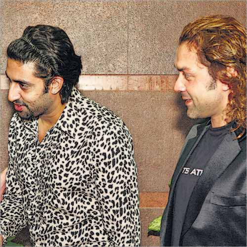 Abhishek Meeting Prince Andrews - Abhishek Bachchan wid Bobby Deol in a Meet wid Prince Andrews (not in the Picture)  Abhishek's new HairStyle Rox!!