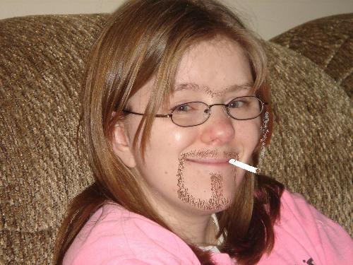 this is a joke - my friend wanted to be funny & take a pic of me & turn it into me smoking.