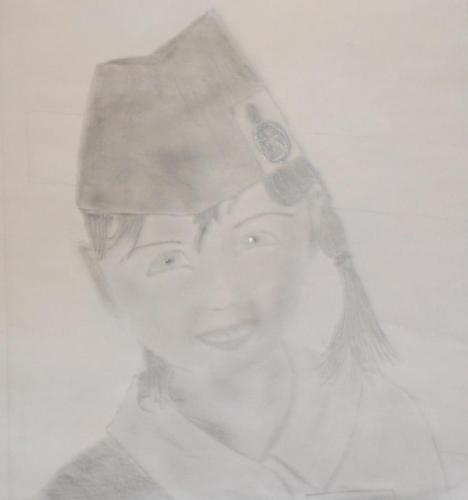 The Wee Lass - Hand Drawn Picture  Artist: Daniel D