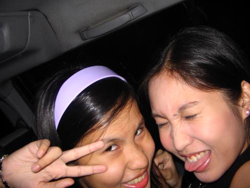 another wacky pic - With my picture partner-slash-favorite sister=)