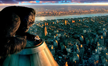 king kong - Kong (performed by Andy Serkis) and Ann (Naomi Watts