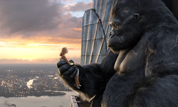 king kong - Ann (Naomi Watts) and Kong (performed by Andy Serkis