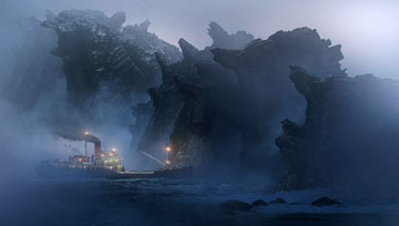 king kong - The Venture approaches Skull Island