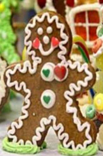 gingerbread man - baking is in full swing during the holidays and whenever there are children there is sure to be cookies.  At Christmas there is Gingerbread houses and men.