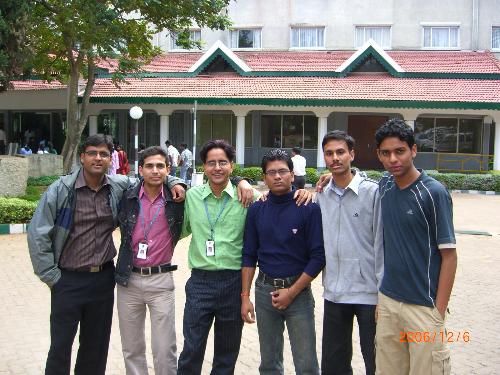 me and my team in Wipro.. - in this photo i m in the blue dress with our friends in wipro team.