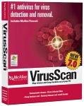 mcafee - picture of mcafee virus scan software case