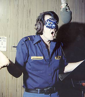 A photo of Orion (Jimmy Ellis) recording - This is Jimmy Ellis, also known as Orion, recording an Elvis song. 