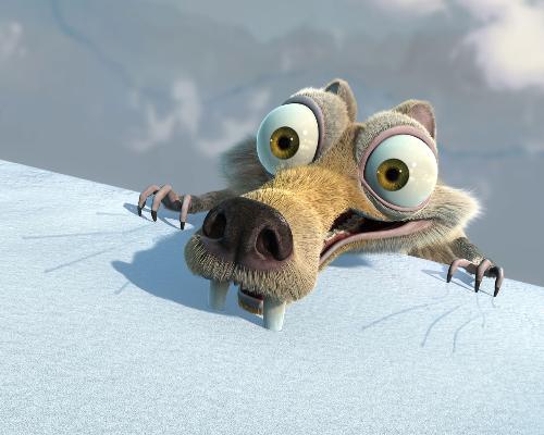 scrat - ice age 2 .. lovely subject !