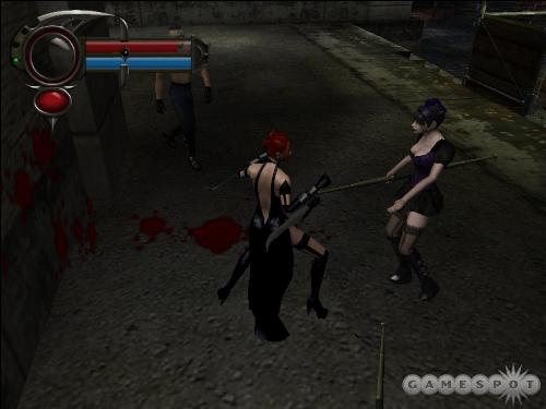 BloodRayne 2 - BloodRayne 2 http://www.gamespot.com/pc/action/bloodrayne2/index.html Stop us if you've heard this one before. A half-human, half-vampire antihero, along with a long-haired, trench-coat-sporting associate, goes to war with a largely underground society of vampires who are looking to come up in the world and turn the human race into their slaves. No, they didn't make another lousy Blade game. It's BloodRayne, that other half-human, half-vampire hunter of bloodsuckers everywhere. The original BloodRayne game debuted in 2002. You controlled the heroine, Rayne--a busty, redheaded alternative to Wesley Snipes' comic book-inspired vampire hunter--as she hunted down Nazis, vampires, and Nazi vampires in the 1930s.