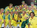 Aussie Cricketer's - Aussies celebrating Win!