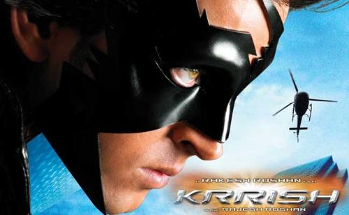Krrish poster - India&#039;s first superhero Krrish, he acted  as a supervillain too in another movie.