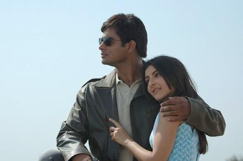 Rang De Basanti - Actors R Madhavan and Soha Ali Khan from a song sequence in 'Rang De Basanti'.