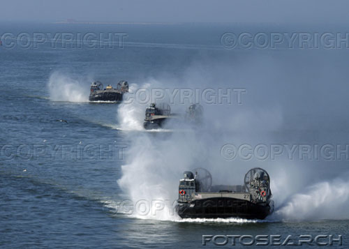 Air craft - Navy, Amphibious, Landing Craft Air Cushion, Boat, Atlantic Ocean, Air Cushion