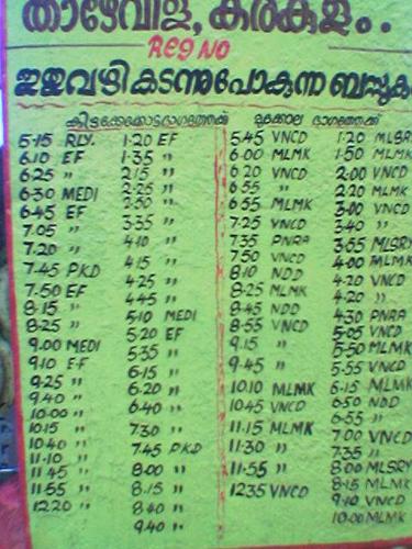 Bus timings to my College  -    It describes timings of buses to our college nd hostel