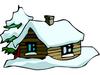 snow house - cartoon house in the snow