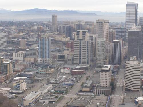 Downtown Seattle - A view of downtown Seattle from atop the Space Needle.