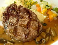 Steak!!! - Yuuummmmyyyy!!! full of fats and calories yet a total heaven for me when i eat it. hehehe dont mind the calories and fats anymore. =) soooo delicious! =)