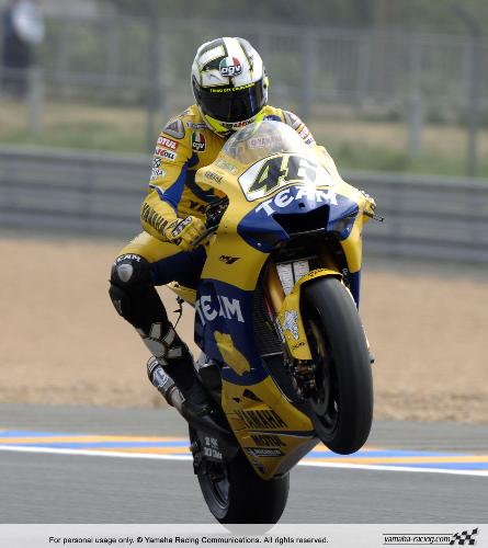 Rossi on his bike - motogp track