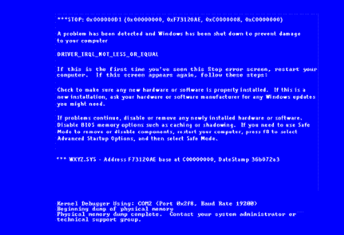 bsod - dis is a customized blue screen of death