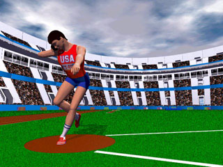 Bruce Jenner's World Class Decathlon - Bruce Jenner's World Class Decathlon http://www.gamespot.com/pc/sports/brucejennersworldcd/index.html As the saying goes, “Tis better to have tried and failed than never to have tried at all.” Unfortunately, this adage proves appropriate in the case of Bruce Jenner's World Class Decathlon. Avoiding the button-pounding of past decathlon games, WCD uses a combination of mouse clicks to control each event. The good news is this makes each event easier to master; the bad news is that it makes each event far too easy. More harmful to the multi-player elements of the game, it also makes your results far too arbitrary—barring a total screw-up on your part, there's little connection between how you control your competitor and the results on the field. Once you have mastered an event's basic elements, any further success is a total fluke. You find yourself begging for results, rather than feeling that you've done something to deserve them.