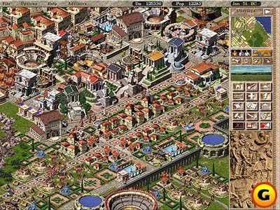 Caesar III - Caesar III http://www.gamespot.com/pc/strategy/caesar3/index.html The company line on Caesar III is that it's SimCity set in the Roman Empire. That's only partially true. You do run a city (or, rather, a series of cities) in a fashion somewhat like the classic urban management game, but the game mechanics of Caesar III are more akin to Blue Byte's Settlers II. Unlike in SimCity, you do not simply zone your territory and sit back while your city prospers or fails. Instead, you are commissioned to perform a much wider array of tasks, ranging from setting up efficient production lines to maintaining a military force. Caesar III is a much better game than Settlers II, and combines some of the best elements of both that game and SimCity. But it manages to suffer from Settler II's most glaring shortcoming: the combat system. What's worse, it finds a shortcoming of its own with some problems that make efficient management often more difficult than it should be. And both of these serve to slightly hamper what is otherwise a very enjoyable game.