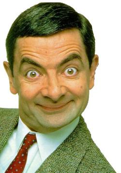 mr bean - the funniest person who never talks...but still makes us laugh only by his expressions and actions