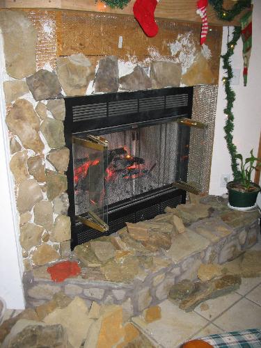 my fireplace in the works - fireplace