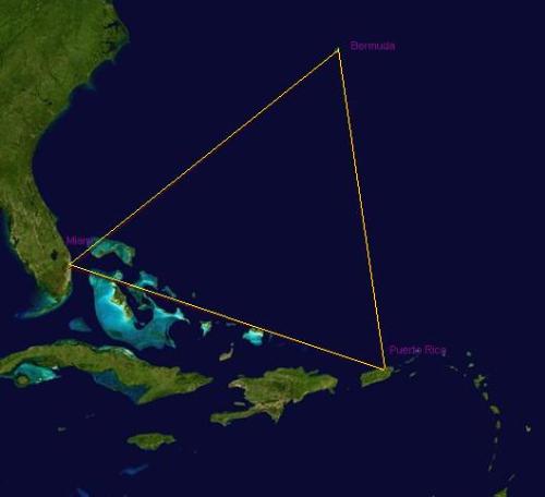 bermuda triangle - dis is the place where  the bermuda triangle lies!!