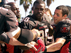 The Longest Yard - Paul 'Wrecking' Crewe was a revered football superstar back in his day, but that time has since faded. But when a messy drunk driving incident lands him in jail, Paul finds he was specifically requested by Warden Hazen (James Cromwell), a duplicitous prison official well aware of Paul's athletic skills. Paul has been assigned the task of assembling a team of convicts, to square off in a big football game against the sadistic guards. With the help of fellow convict Caretaker, and an old legend named Nate Scarborough to coach, Crewe is ready for what promises to be a very interesting game. It's only the warden and the guards who have no idea who or what they're up against, with Paul the driving force behind the new team.  Source: http://www.imdb.com/title/tt0398165/plotsummary