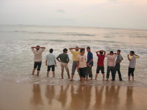 Feel the arabian Sea - This is our class, feeling the cool winds talking to us on the beaches of Arabian Sea at NITK beach Surathkal, as we say good bye to the sun for that day:P