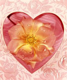 love - heart is just like a flower,