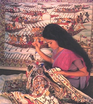 Hand made Quilt - NAKSHI KANTHA - a renowned handmade quilt made by rural women and NGO-women member  in our country for export, sell or Gift  Email me to myLot