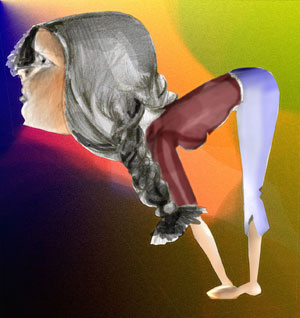 yoga - A yoga posture done digitally