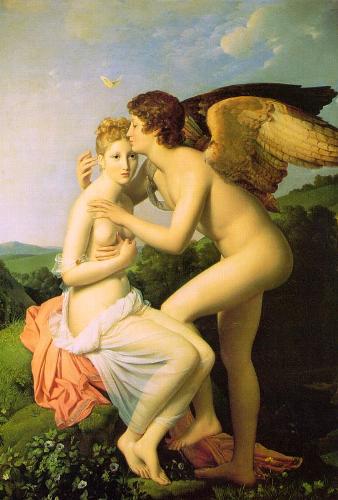 Cupid and Psyche in love - The most beautiful p[aintings and sculptors of the Gods of love.