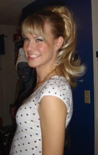 My Daughter, Sarah - She is 23 years old, and an operating room nurse at a children's hospital.  This was taken at Halloween, when she was dressed as Betty.