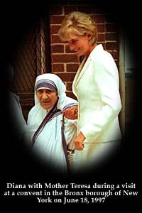 diana wiht theresa - two of great legends who was linke din life and death diana wiht theresa - two of great legends who was linke din life and death