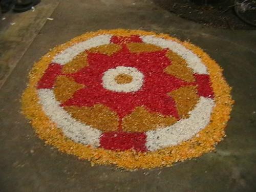 Ona pookkalam - Ona pookkalam, created by relatives.