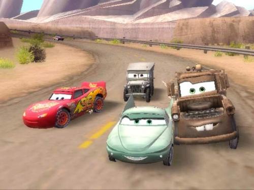 Cars - Cars http://www.gamespot.com/pc/driving/cars/index.html Based on the PIXAR film of the same name, Cars has you playing as characters from the movie as you help Lightning McQueen capture the coveted Piston Cup Championship.