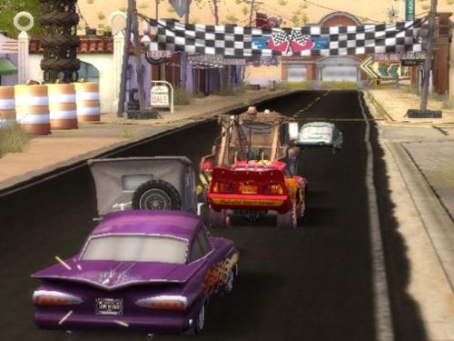 Cars - Cars http://www.gamespot.com/pc/driving/cars/index.html Based on the PIXAR film of the same name, Cars has you playing as characters from the movie as you help Lightning McQueen capture the coveted Piston Cup Championship.