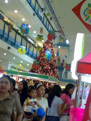 a crowded shop in davao city, philippines - taken inside NCCC mall. it's very crowded for christmas rush.