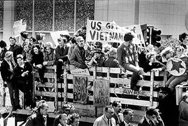 Anti-Vietnam War march - photo of Anti-Vietnam War march, Market Street, San Francisco, 1967.