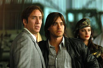Lord of War - In the 80s in Little Odessa, the Ukrainian immigrant Yuri Orlov (Nicolas Cage) decides to change his economical life and becomes an arm dealer with his brother Vitaly Orlov (Jared Leto). His business of gunrunner supplying illegal weapons in disturbed areas of the planet increases with the end of the Cold War, and Yuri bribes a Russian general to sell most of his arsenal. Meanwhile, he becomes a millionaire and uses his money to seduce the beautiful Ava Fontaine (Bridget Moynahan) and they get married, having a son. The detective Jack Valentine (Ethan Hawke) chases Yuri trying to put him in jail, but in the end he understands that Yuri is a necessary evil for the interest of his nation. Source: http://www.imdb.com/title/tt0399295/plotsummary
