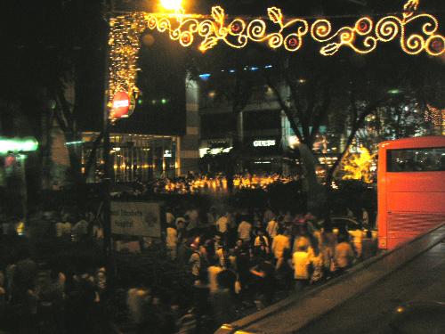 crowd at orchard on christmas eve  - crowd at orchard on christmas eve