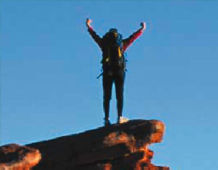 Success - Photograph of a mountaineer.