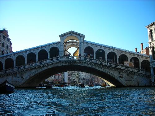 Venezia, Italy--The Rialto - The famous Rialto Bridge in Venice.