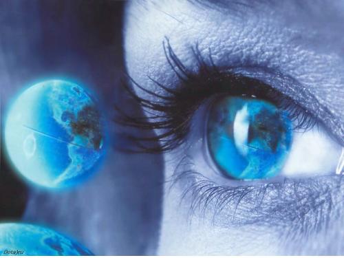 blue eyes  - the whole world in blue eyes